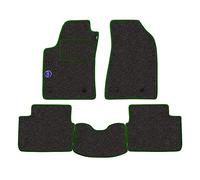 Lot de Tapis fabriqués pour Fiat 500 Abarth avec Trous à partir de l'année 2008 en Moquette fabriquée en Italie, Couleur Gris avec Marque