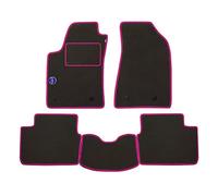 Lot de Tapis fabriqués pour Fiat Tipo Cross à partir de l'année 2020 en Moquette de Haute qualité avec Talonnette Gris/Logo +Bords
