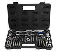 Lot de Tarauds et Filières M3 M4 M5 M6 M7 M8 M10 M12 avec Clés et Boîte de Rangement Portable Kit Tarauds à Goujure Filières de Filetage Extracteurs de Vis