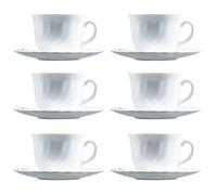 Luminarc Service tasses et sous-tasses Trianon 22 cl – 6 tasses et 6 sous-tasses