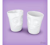 Set de 2 Gobelets Joyeux et Perplexe en porcelaine Tassen