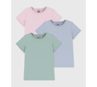 Lot de tee-shirts enfant en coton manches courtes uni Petit Bateau - multicouleur - Taille 3 ans 3A multicouleur