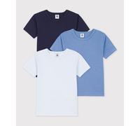 Lot de tee-shirts enfant en coton manches courtes unis Petit Bateau - multicouleur - Taille 8 ans 8A multicouleur