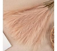 Lot de tiges de roseaux artificiels, style pampa, aspect fleurs séchées pour la maison, le vase, le salon, le mariage, décoration de table rustique (marron)