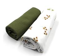 Lot de tissus en jersey de 0,5 m + 0,5 m pour coudre des vêtements pour enfants (branches de noisette + Pickle Set64)