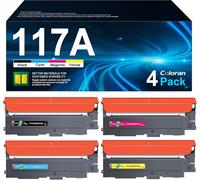 Lot de Toners 117A compatibles avec HP 117A W2070A pour imprimantes HP Color Laser MFP 178nwg 179fwg 150nw 179fnw 150a 178nw W2070A W2071A W2072A W2073A (Noir, Cyan, Jaune, Magenta)