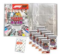Lot de Topps Turbo Attax Formule 1 2025 - Cartes à collectionner + pochettes exclusives Collect-it (1 chemise vierge + 10 boosters)