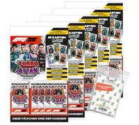 Lot de Topps - Turbo Attax Formule 1 2025 - Cartes à collectionner + pochettes exclusives Collect-it (5 multipacks)