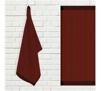 Soleil d'ocre Lot de torchons de Cuisine Coton Kent Brique et Noir