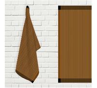 Lot de torchons de cuisine coton KENT jaune et noir, par Soleil d'ocre