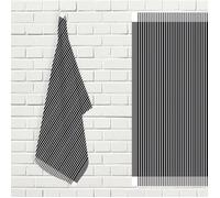 Lot de torchons de cuisine coton KENT noir et blanc, par Soleil d'ocre