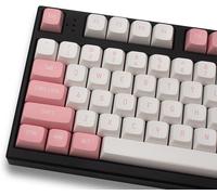 Lot De Touches À Double Shot 150 Touches Msa Profil Iso/Ansi Rose Et Blanc Pour Clavier De Jeu Mécanique Cherry Mx