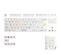 Lot de touches de police arc-en-ciel 113 XDA pour claviers mécaniques et commutateurs améliorés de remplacement des touches de frappe