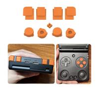 Lot de touches plates pour console de jeu Anbernic RG34XXSP portable, hauteur de touche basse optimisée, design plat, accessoires Mod pour appareil de jeu rétro RG34XXSP (orange)
