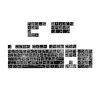 Lot de touches sur le thème de la toile d'araignée avec des légendes sublimées par la chaleur - Texture confortable pour 96/98/100/104/108 - Utilisation quotidienne - Impression par sublimation