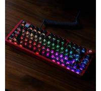 Lot de touches transparentes pour clavier mécanique personnalisé, profil cerise, rétroéclairé, RVB (noir)