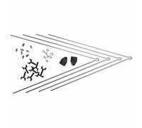 Lot De Tringle Pour Garde-Boues Avant/Arrière Sks Secu Chromoplastique(Acc.Inclus) Argenté