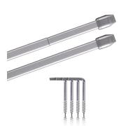Lot de tringles pour vitrage, Acier inoxydable, silber - chrom matt, 40 - 60 cm