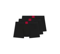 Hugo Boxer Triplet Galaxy noir pur rouge — 3 unités, Taille L