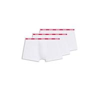 Hugo Boxers Trunk Triplet Planet - Lot de 3, coton stretch avec logo - Blanc L Homme