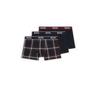 Lot de Trois Boxers Courts en Coton Stretch avec Taille Logotée