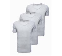Lot de trois t-shirts à manches courtes - OMBRE - Pour Homme - 100% coton - Gris XXL