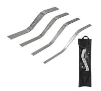 Lot de truelles d'angle à double tête plate avec sac de rangement Oxford en PVC pour travaux de 9,5 x 0,6 cm / 5,1 cm x 1,2 cm