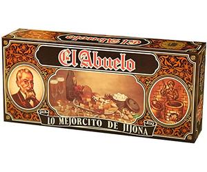 Lot de Turrons artisanaux dans un boîtier doré lithographié (nº 5), El Abuelo. 3,65 kg - (turron espagnol, touron, nougat) - Pack (6 x 300 g, 2 x 500 g, 1 x 400 g, 3 x 150 g) - fabriqué et expédié de Jijona, Alicante.
