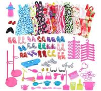 Lot de vêtements Barbie Dress Up FOLAYA - Blanc - Pour enfants à partir de 3 ans YYV