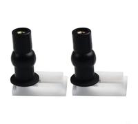 Lot de vis à charnière pour couvercle de toilette - Fixation sécurisée - Matériau plastique blanc et noir - Installation facile - Vis d'extension en caoutchouc - Kit complet pour fixation de siège de