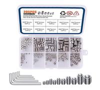 Lot de vis à tarauder, 205 pièces de douilles filetées, ensemble de vis M3 M4 M5 M6 M8, douilles filetées à visser, assortiment en acier zingué pour meubles en bois - Lunyloer