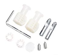 Lot de vis de fixation pour toilettes, fixation murale, paire de vis de fixation galvanisées 7 x 4 cm - Kits de boulons de fixation plaqués zinc pour toilettes suspendues (blanc)