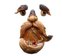 Lot de visages d'arbre, décoration de visage de fantôme, écorce de vieil homme, sculpture de jardin fantaisiste, taille environ 16 x 10,5 x 8 cm pour arbres, effrayant pour souches et décoration à