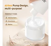 Lot de voyage sans pompe à air 30 ml en acrylique - Pot à crème pour les mains - Design étanche - Design lisse - Deux types de tête - Compact et portable - Facile à transporter - Lavable - Évite le