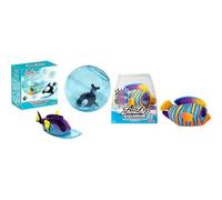 Lot de ZHU ZHU AQUARIUM - Aquarium + Surf - Accessoires pour Peluche Intéractive - Dès 4 ans - Création d'un Univers Marin Miniature pour Animal Interactif - Lansay + Crystal - Poisson-Ange Royal