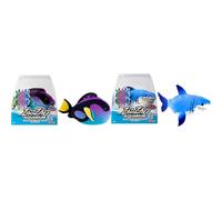 Lot de Zhu Zhu Aquarium - Merlin Le Poisson Chirurgien - Mini Univers - Animal Interactif - Dès 4 ans - Lansay + Zhu Zhu Aquarium - Martin Le Requin - Mini Univers - Animal Interactif - Dès 4 ans