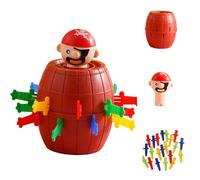 Lot de2 Jeux de société pour Enfants Pirate Peak, Jouets de Jeu d'action rebondissants pour Enfants, Jouets de Pirate avec barils et épées, adaptés aux fêtes d'anniversaire et aux réunions de Famille