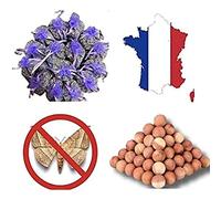 Lot de36 pièces. (12 sachets de Lavande de Provence 2022+24 boules en bois de cèdre)-Anti mites textiles-Antimites vêtements Armoire-Piège à mites des vêtements-Protection-Anti mite-Produit Anti mites