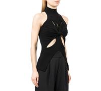 Lot DéBardeur CôTelé Femme - Femmes Sexy évider Twist avant tricoté débardeurs sans manches col haut découpé pull gilet Veste En Duvet