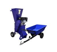 Lot Déchiqueteuse de Bois 420cc, Remorque TT, Brouette, Broyeur Moteur 4 Temps