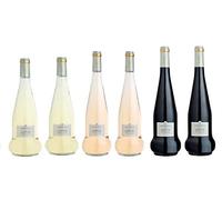 Lot découverte de 6 Bouteilles Château Sainte Roseline Lampe de Méduse - Blanc - Rosé - Rouge 2021