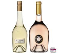 Lot découverte Miraval 2x75cL- 1 Studio by Miraval 2021 Blanc 75cL 13% & 1 Côtes de Provence Rosé 2021 75cL 13%