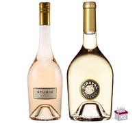 Lot découverte Miraval 2x75cL- 1 Studio by Miraval 2021 Rosé 75cL 12.5% & 1 Côtes de Provence Blanc 2021 75cL 13%