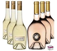 Lot découverte Miraval 6x75cL- 3 Studio by Miraval 2021 Blanc 75cL 13% & 3 Côtes de Provence Rosé 2021 75cL 13%