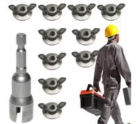 Lot d'écrous à ailettes - Vis d'entraînement ergonomiques en acier de 6,35 mm - Écrous métalliques pour adultes, hommes, pères, automobile, réparation de maison et meubles