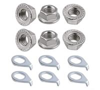 Lot d'écrous de moteur de moyeu de vélo en acier au carbone avant ou arrière M8 M9.5 M10 Argenté Compatible avec moteur 250 W 1000 W Arbre de 12 mm pour vélo électrique Scooter E Bike Comprend