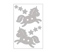 Lot d'écussons thermocollants réfléchissants licorne avec étoiles, écussons réfléchissants pour une bonne visibilité et plus de sécurité