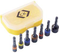 Lot d'embouts à emmanchement 6.3 mm, 7 mm, 8 mm, 10 mm, 11 mm, 13 mm C.K T4514 Propulseur 1/4\ (6.3 mm), 3/8\ (10 mm)