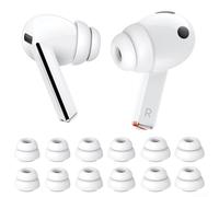 Lot d'embouts en silicone pour Samsung Buds3 Pro modèle 2024 offrant des tailles S/M/L pour améliorer le confort et la réduction du bruit (blanc)