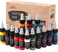 Lot D'encre De Tatouage Professionnelle Avec 14 Couleurs, 1/2 Once, Encre De Tatouage Durable, Ne Se Décolore Pas, Pigments De Tatouage Vibrants Pour Liner Et Shad